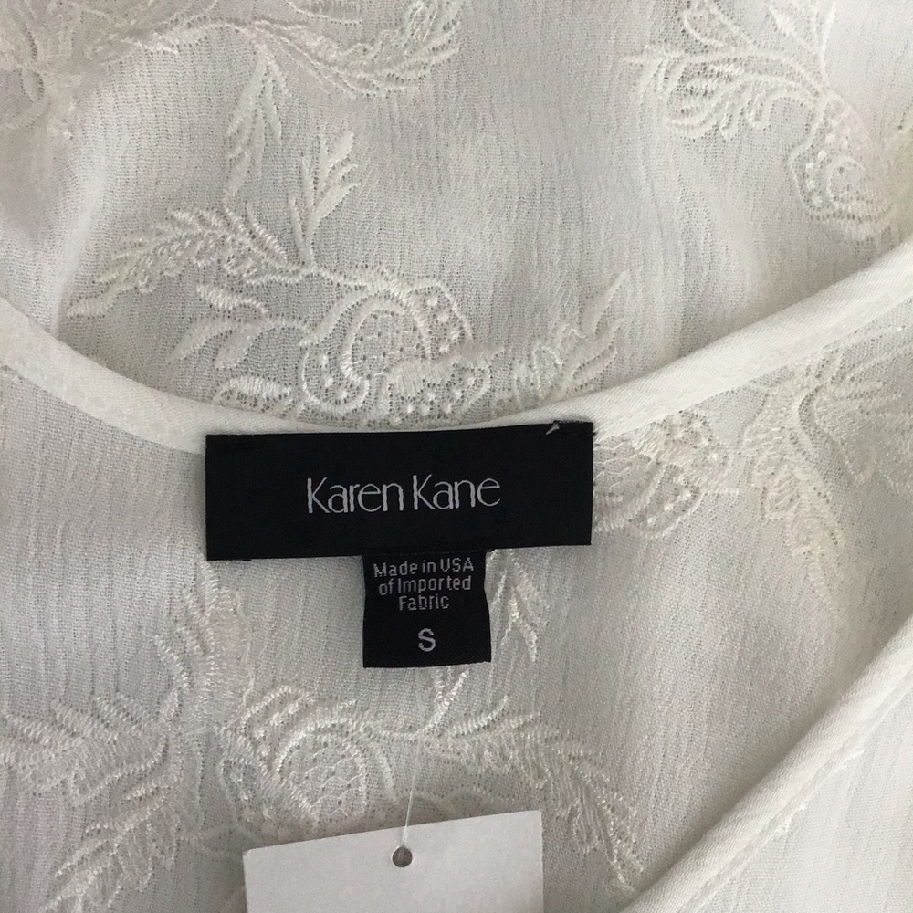 Karen Kane Beachcomber Embroidered Floral Top S - Picture 5 of 7